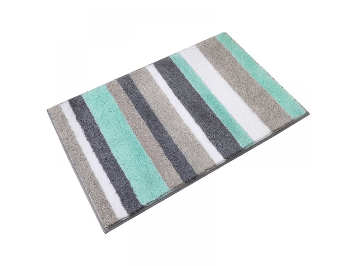 VYLARA Tapete Cinza Escuro 40x60cm Antiderrapante Para Casa E Banheiro