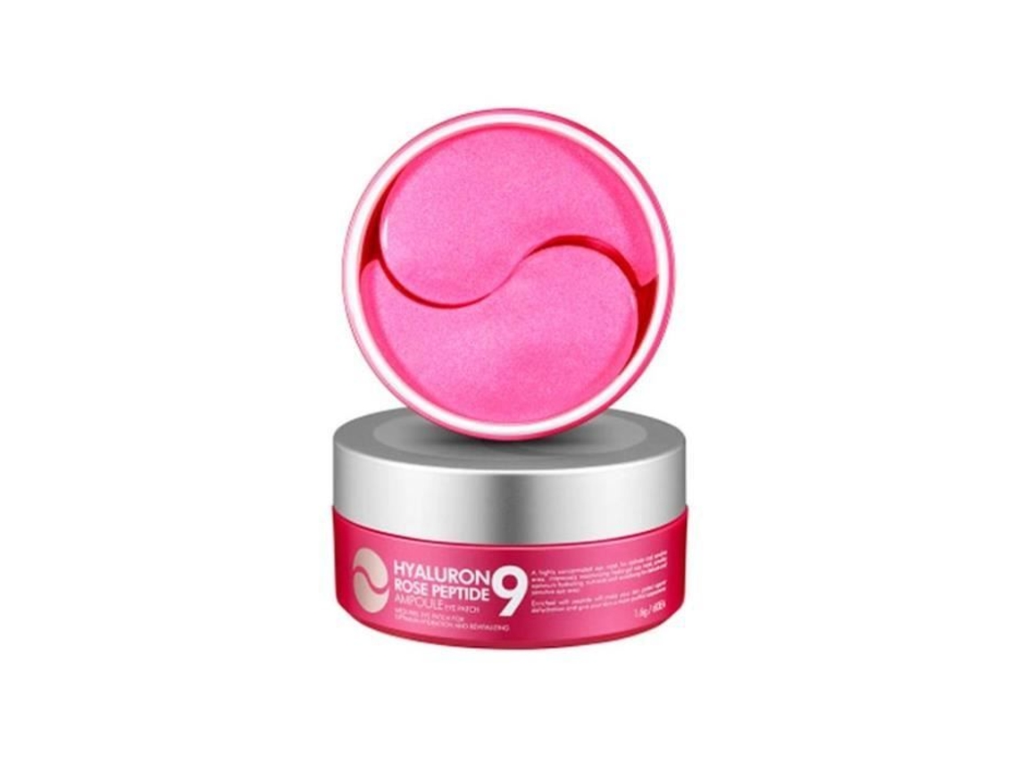 Ampola de peptídeo de rosa com hialuronato, 9 adesivos de hidrogel hidratantes e nutritivos para os olhos (60 unidades) Aucene