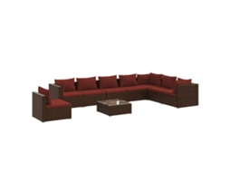 Garden Lounge Set, Garden Lounge Sets Vidaxl Marrom Rattan / Vime (n/a)