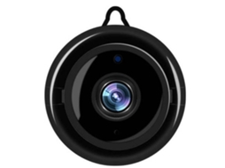 Mini câmera espiã WiFi HD 1080P com visão noturna e voz bidirecional, 64 GB, Bestvite (preta)