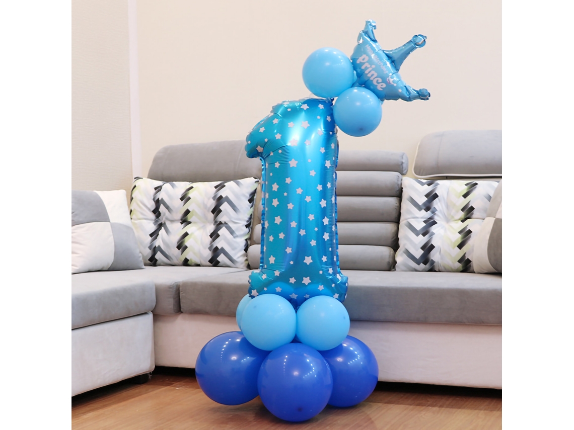 Balões De Número Laxiscreed 32 Polegadas Com Cores Vibrantes Para Festas De Aniversário, Número 1