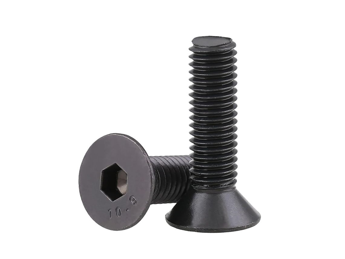 Conector Hexagonal De Cabeça Escareada Em Aço Liga Preto )