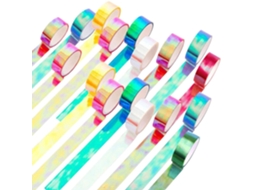 Fita Adesiva, 20 Rolos, Fita Adesiva Holográfica Arco, Íris Wxsp, Transparente, Impermeável, Iridescente, Arte E Projetos Artesanato