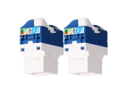 2 Peças Módulo Rotativo RJ45 Cat6 Conexão de Rede Conector Adaptador