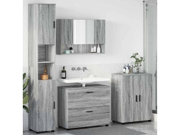 Vidaxl Conjunto De Móveis Para Banheiro 4 Unid. Cinza Sonoma