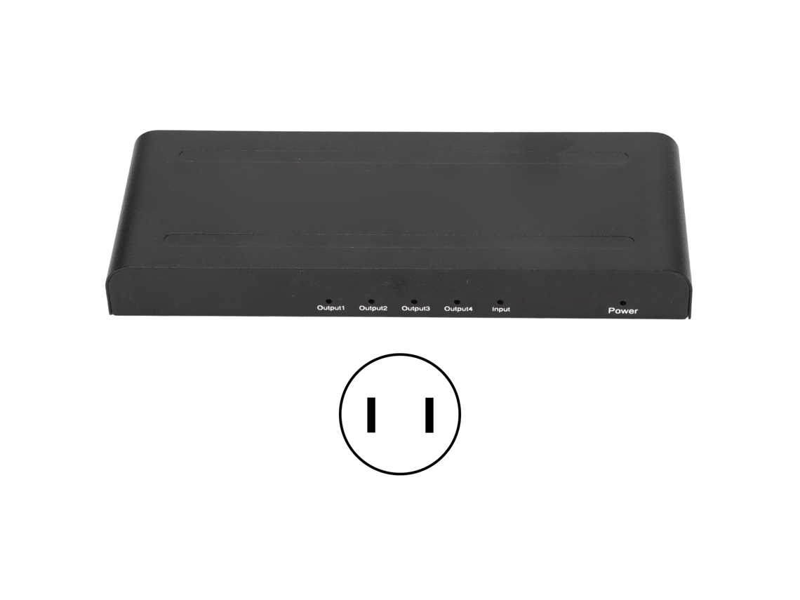 Divisor de interface multimídia HD 1x4 4K 60Hz amplificador de distribuição 4 portas 100-240V plug US com Samsung