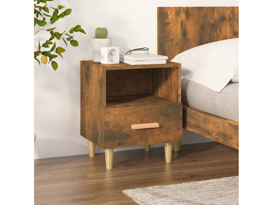 Vidaxl Mesa De Cabeceira 40x35x47 Cm Cor Carvalho Fumado