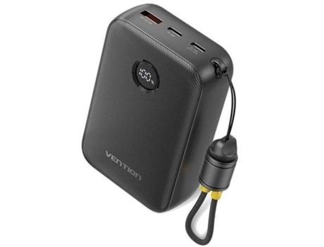 Powerbank Vention Fkbb0-c (preto - Usb-a - 20000 Mah)