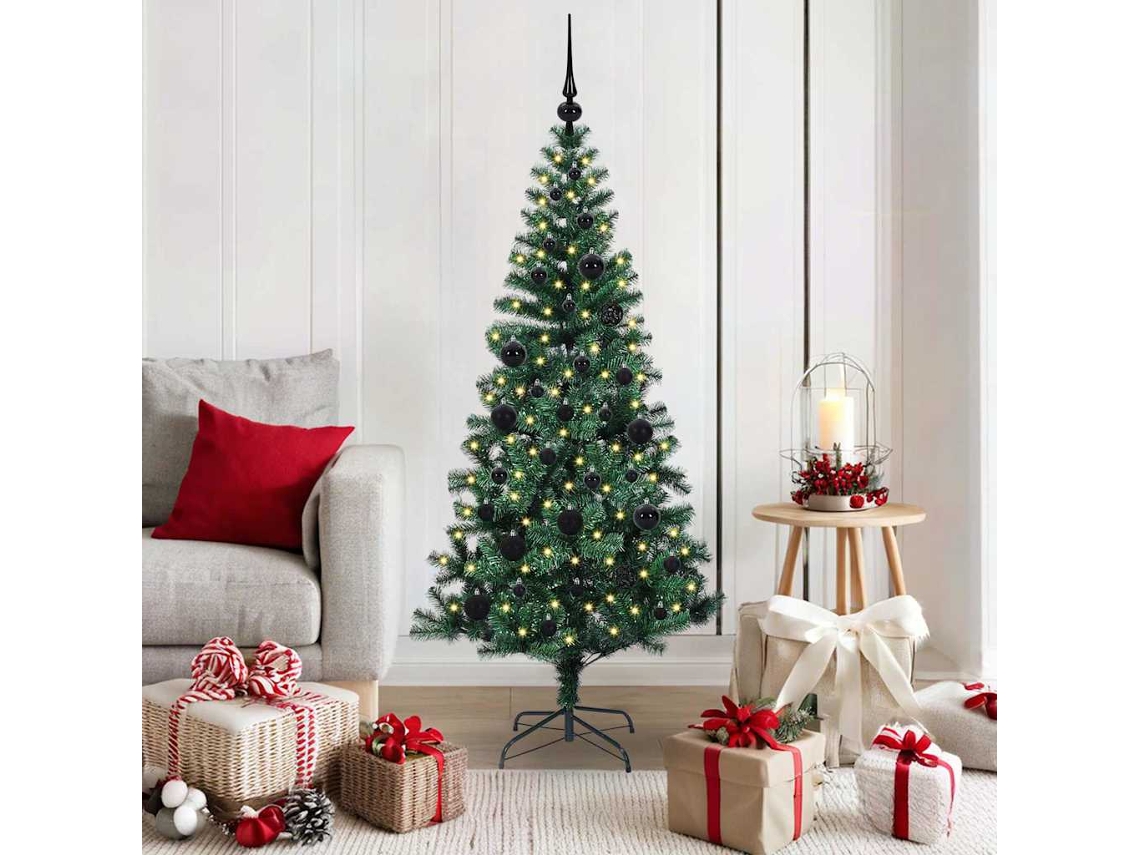 Vidaxl Árvore De Natal Artificial Pré-iluminada Verde 150 Cm