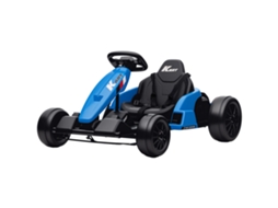 Kart Elétrico 24v, Modo Drift, Assento Ajustável, Cinto De Segurança De 5 Pontos, Função De Música, 6-12 Anos Azul