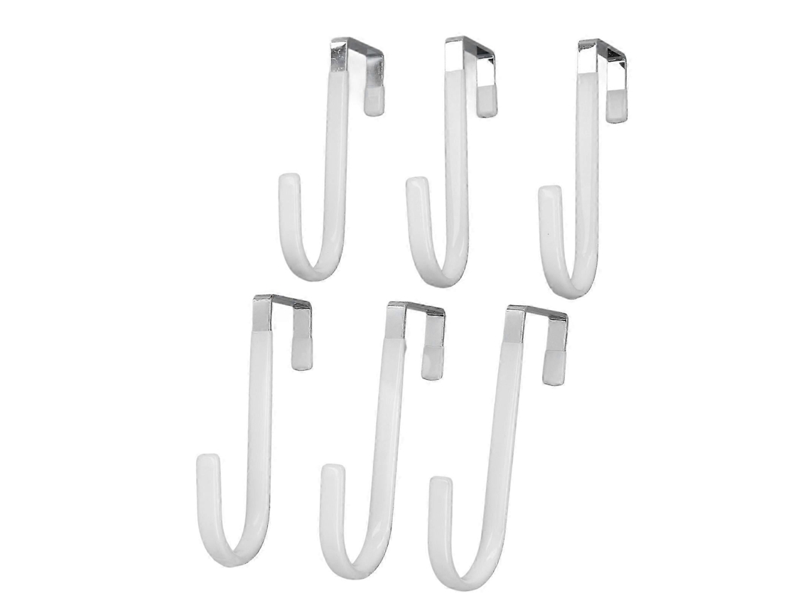 Conjunto de 6 Ganchos Porta Resistentes com Proteção Borracha Antirriscos para Pendurar Casacos, Toalhas e Chapéus. Sim, P BRILVIBERA