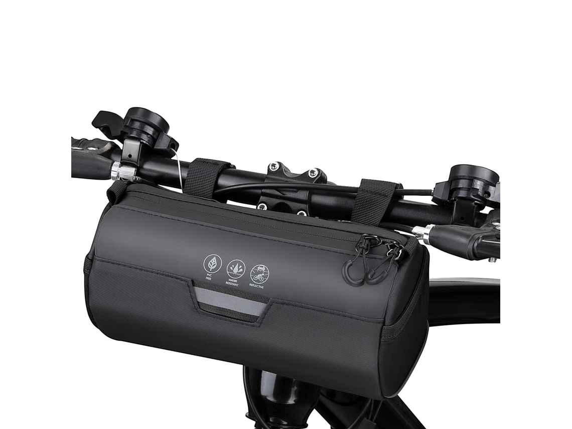 Bolsa Guiador Bicicleta À Prova D'água - Bolsa Rolo Guiador C/ Grande Área Reflexiva, Frontal