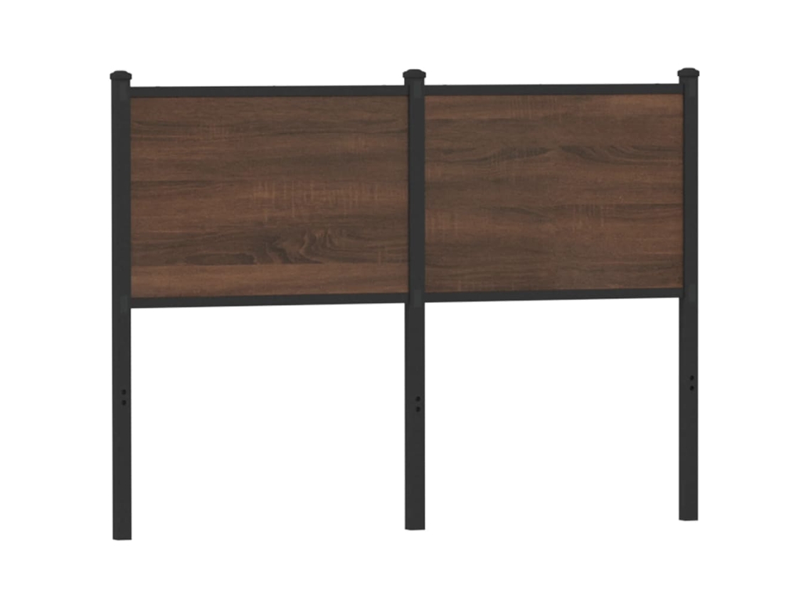 Vidaxl Cabeceira De Substituição 120cm Derivados Madeira/aço Carvalho Castanho