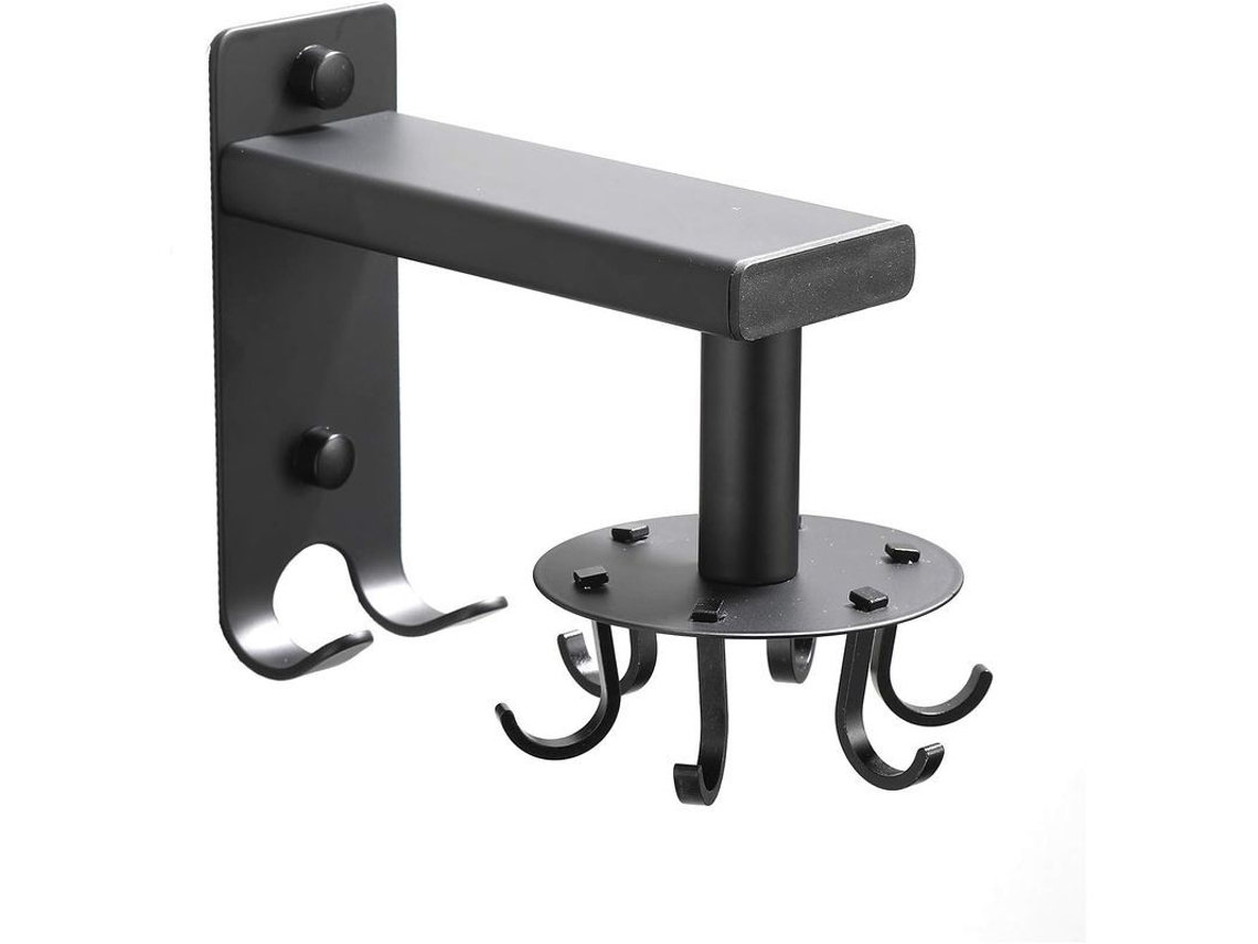 Suporte NOVA LINE de utensílios para parede, 6 ganchos rotativos