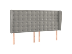 Headboard, Headboards Vidaxl Cinzeto Veludo (203 X 23 X 118/128 Cm)