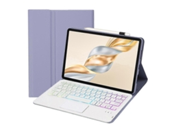 Capa De Couro Ultrafina E Destacável Para Tablet Com Teclado Bluetooth Retroiluminado E Touchpad Ah28-as.