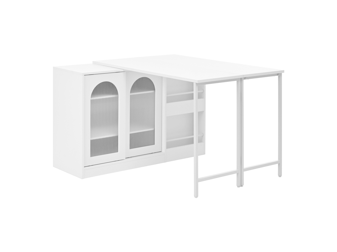 Mesa de Jantar redonda PAPRIKA de 100 cm de diâmetro com tampo de madeira preta e estrutura metálica