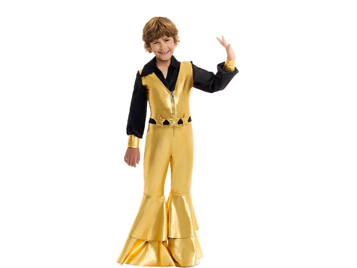 Fato de discoteca dourado para menino