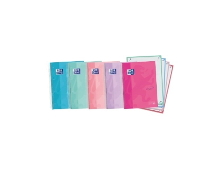 Livro Paq/5 Cuaderno Espiral Europeanbook4 A5 120h 90g. Cuadrícula 5x5 Microperforado Touch Pastel T.extradura De Desconocido (espanhol)