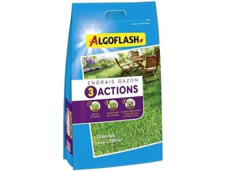 Fertilizante para gramado 3 ações 10 kg Algoflash Naturasol