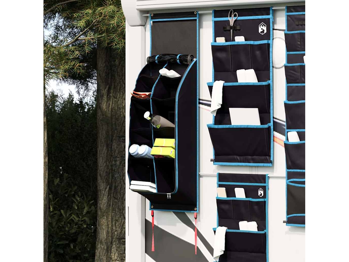 Vidaxl Saco De Armazenamento Preto E Azul 140 X 43 Cm Oxford