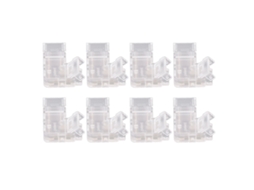 8 conectores COB LED em L 2 pinos transparentes 8mm para fitas LED COB profissionais | S/MARCA