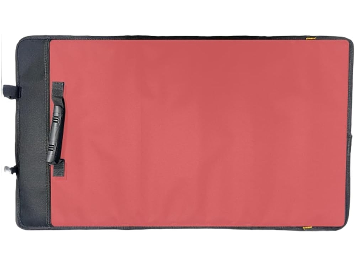 Bolsa de ferramentas com rodinhas de grande capacidade, feita de tecido Oxford 600D, ideal para eletricistas, reparos domésticos e outros profissionais.