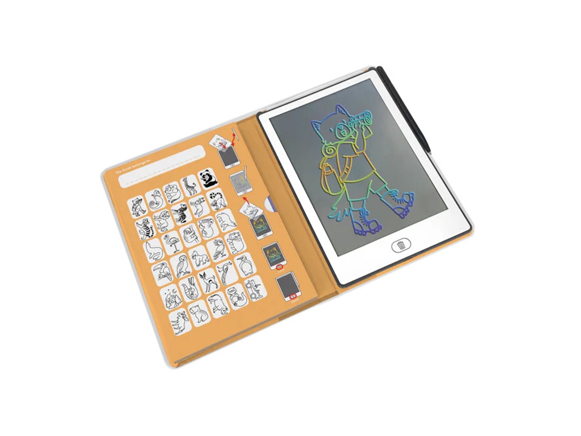 Bloco De Desenho Com Ecrã Lcd - Animais Kidywolf Kidydraw