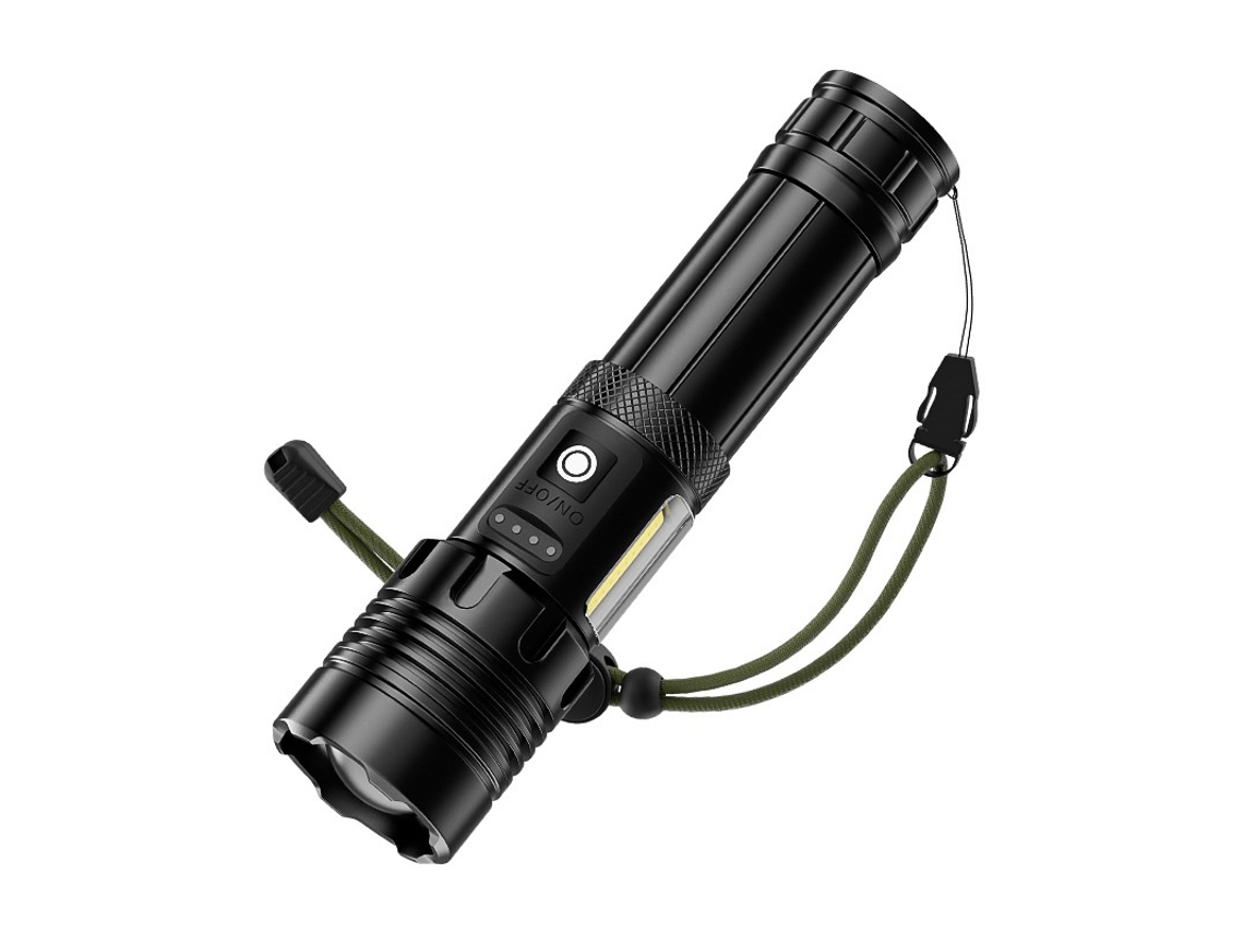 Lanterna Led Chronus De 5000mah Com 7 Modos Luz Lateral Cob Usb-c E Ipx6