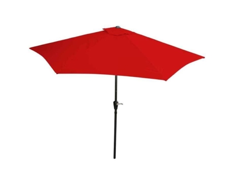 Guarda-sol de alumínio 3M Red Provence Outillage com manivela