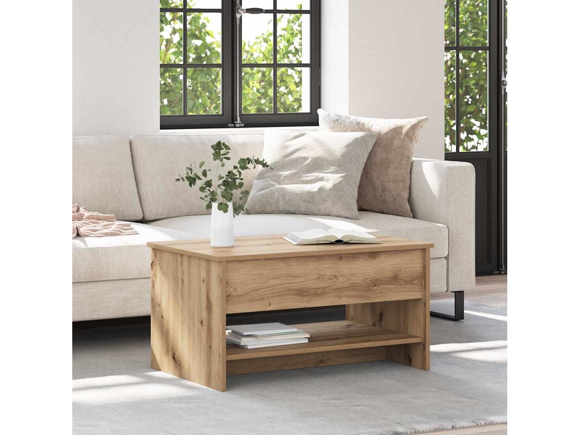 Vidaxl Mesa De Centro Carvalho Artesanal 80 X 50,5 X 41,5 Cm