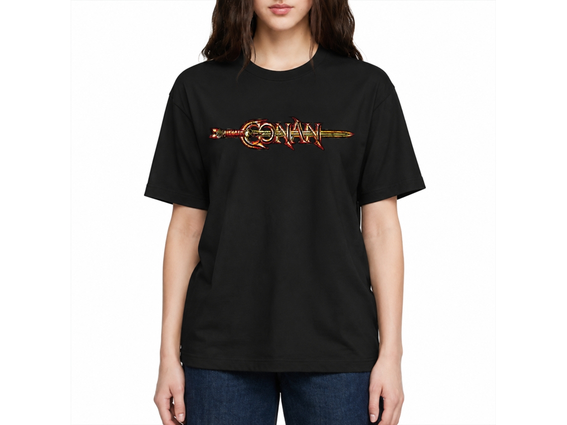 Rockinstone Conan Logo In Color Black Adult T-shirt Size:xl