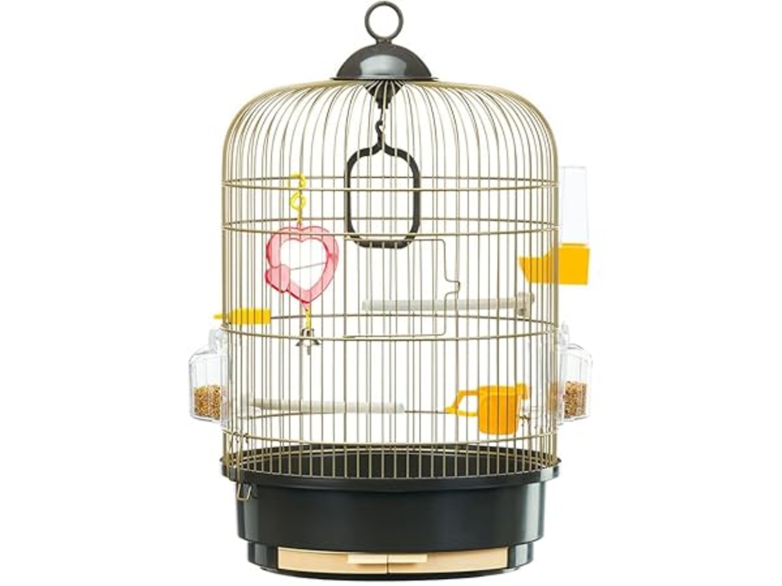 Gaiola, Adequada para Canários, Periquitos de Cauda Listrada e Outras Aves, em Metal, Dimensões: 32,5 X 49 Cm, Ergonômica, Uso Diário STELASPLEN