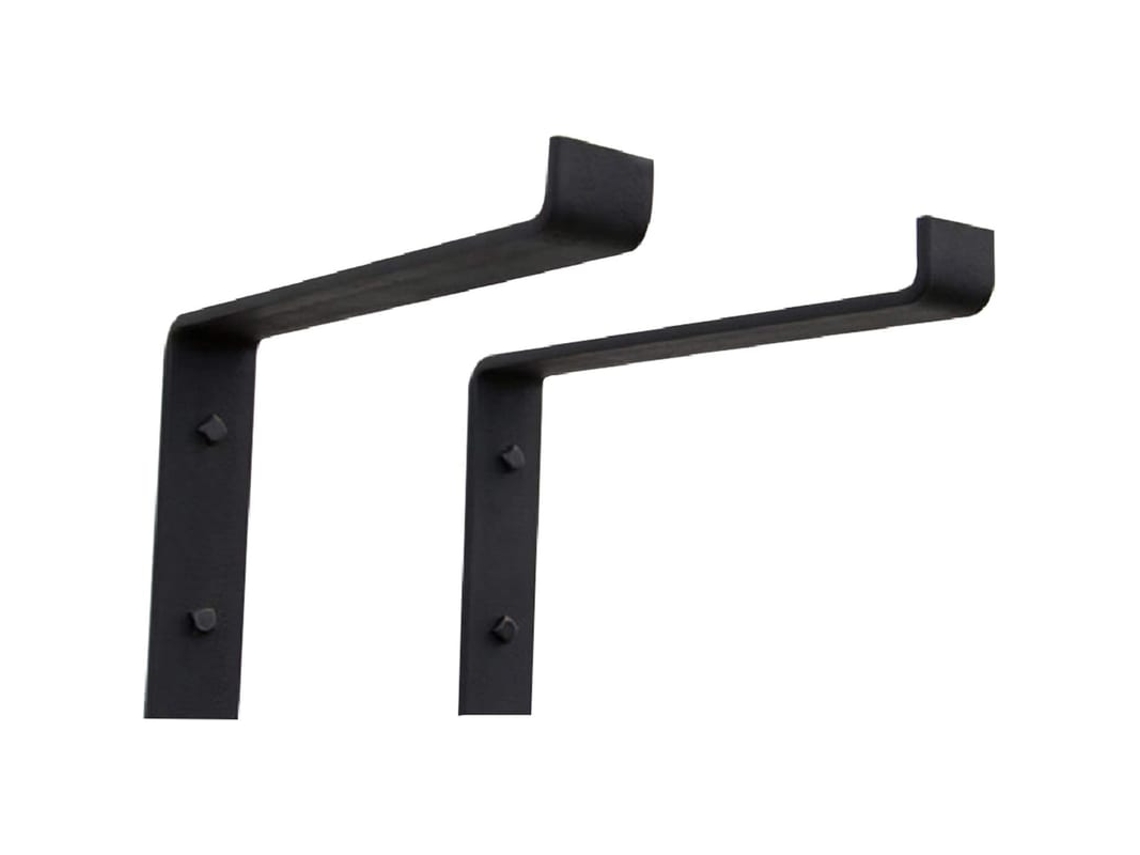 2026-soporte De Parede De Metal Diy, 2 Peças, 15cm, Preto, Resistente A 100kg, Inclui Parafusos De Montagem