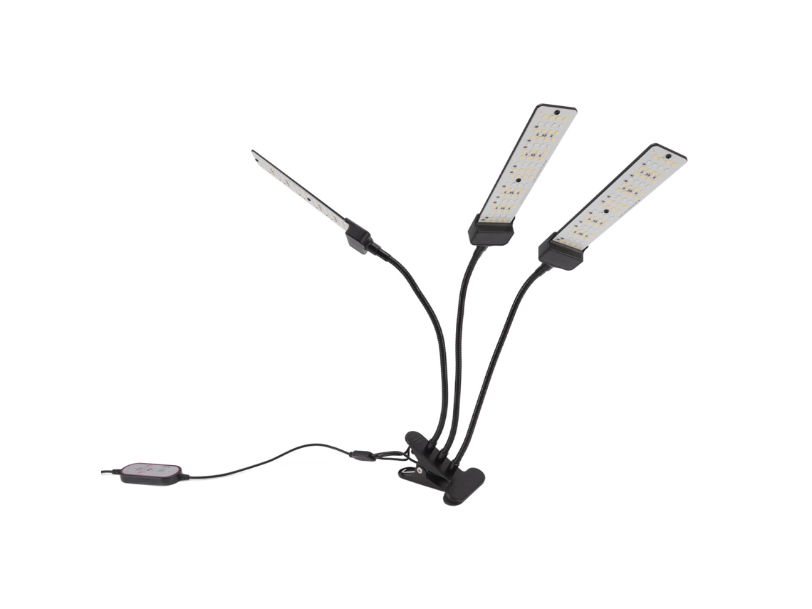 Grampo Para Lâmpada Led Para Plantas, Pescoço De Ganso, Espectro Completo, Três Cabeças Slowmoose