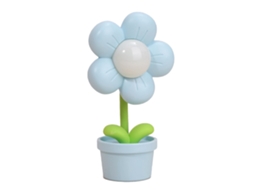 Rebe-luz Noturna Flor Para Crianças Luz Suave 360 Graus Flexível Bateria Lâmpada De Mesa Azul