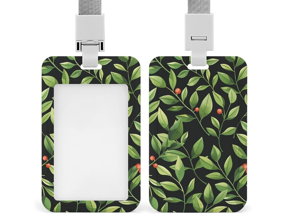 Porta Crachá Com Cordão, Estampa Frutas Vermelhas, Porta Crachá, Capa Protetora Cartão Vertical