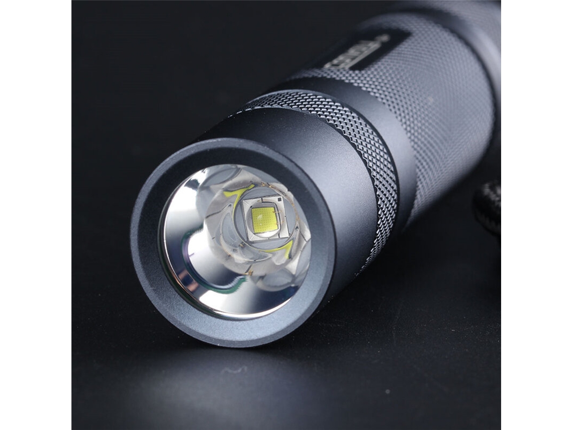 Lanterna Tática 5000k-convoy S2+, Led Superbrilhante De 1800 Lúmens, Lanterna Edc Compacta Para Campismo, Caminhadas E Emergências, 4 Modos, Proteção