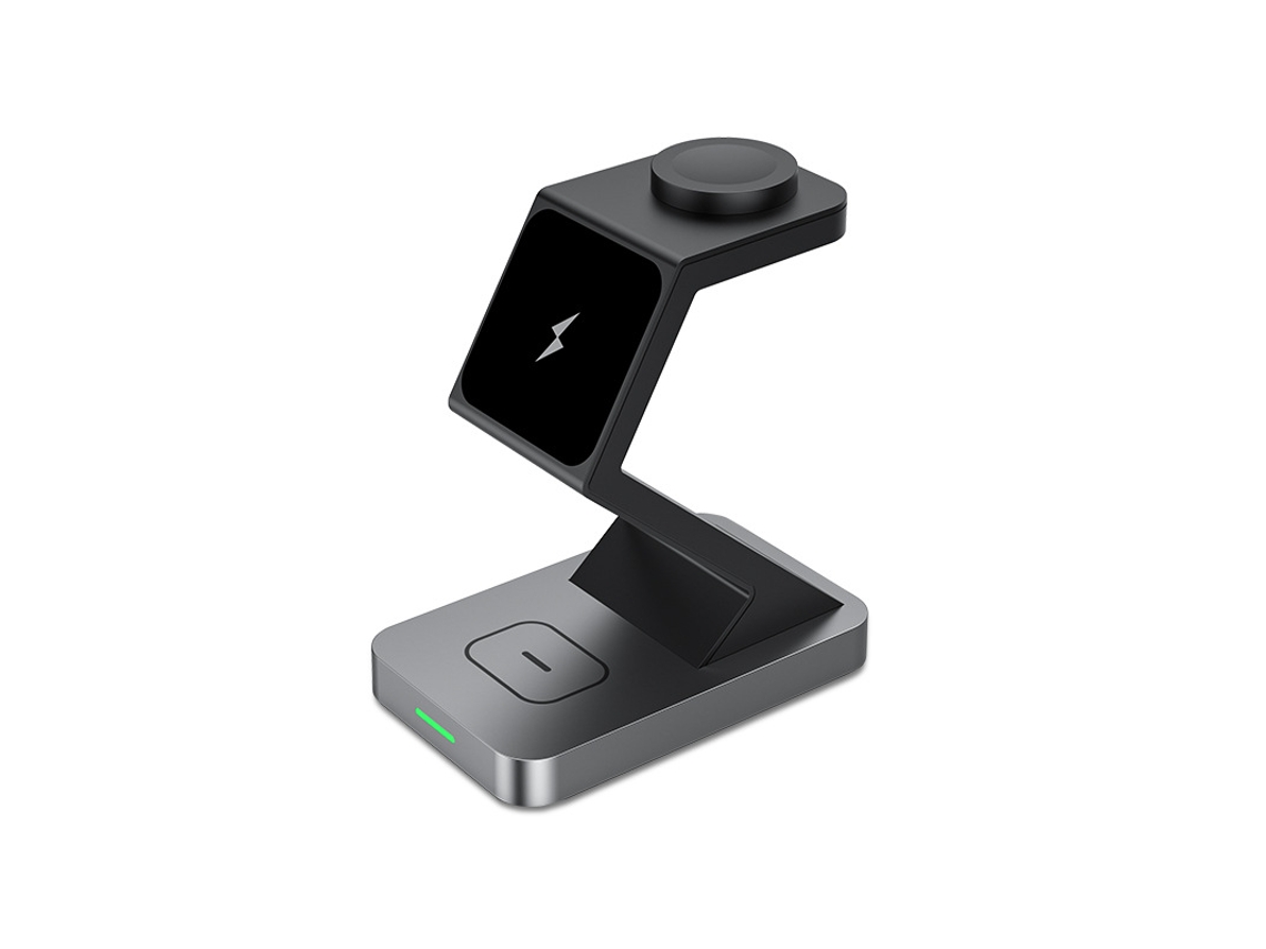 Carregador Carregamento Sem Fio Rápido Desliga Automaticamente Luz Yizhood Preto