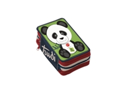 Estojo Trudi Panda Com 3 Zíperes