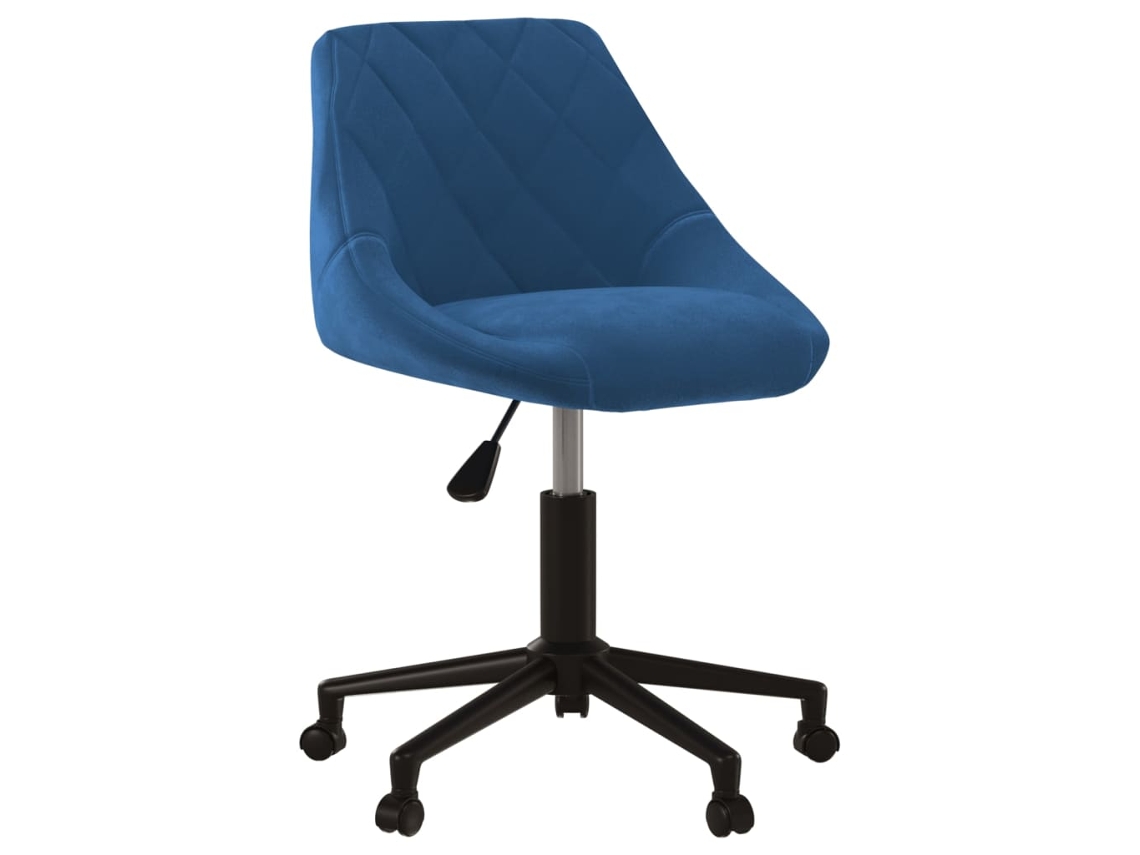 Cadeira de Escritório Giratória Veludo Azul MAISON EXCLUSIVE