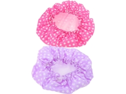 Touca De Banho Iplusmile Duas Peças Com Elástico E Estampa Bolinhas, Reutilizável, Impermeável, Para Mulheres Com