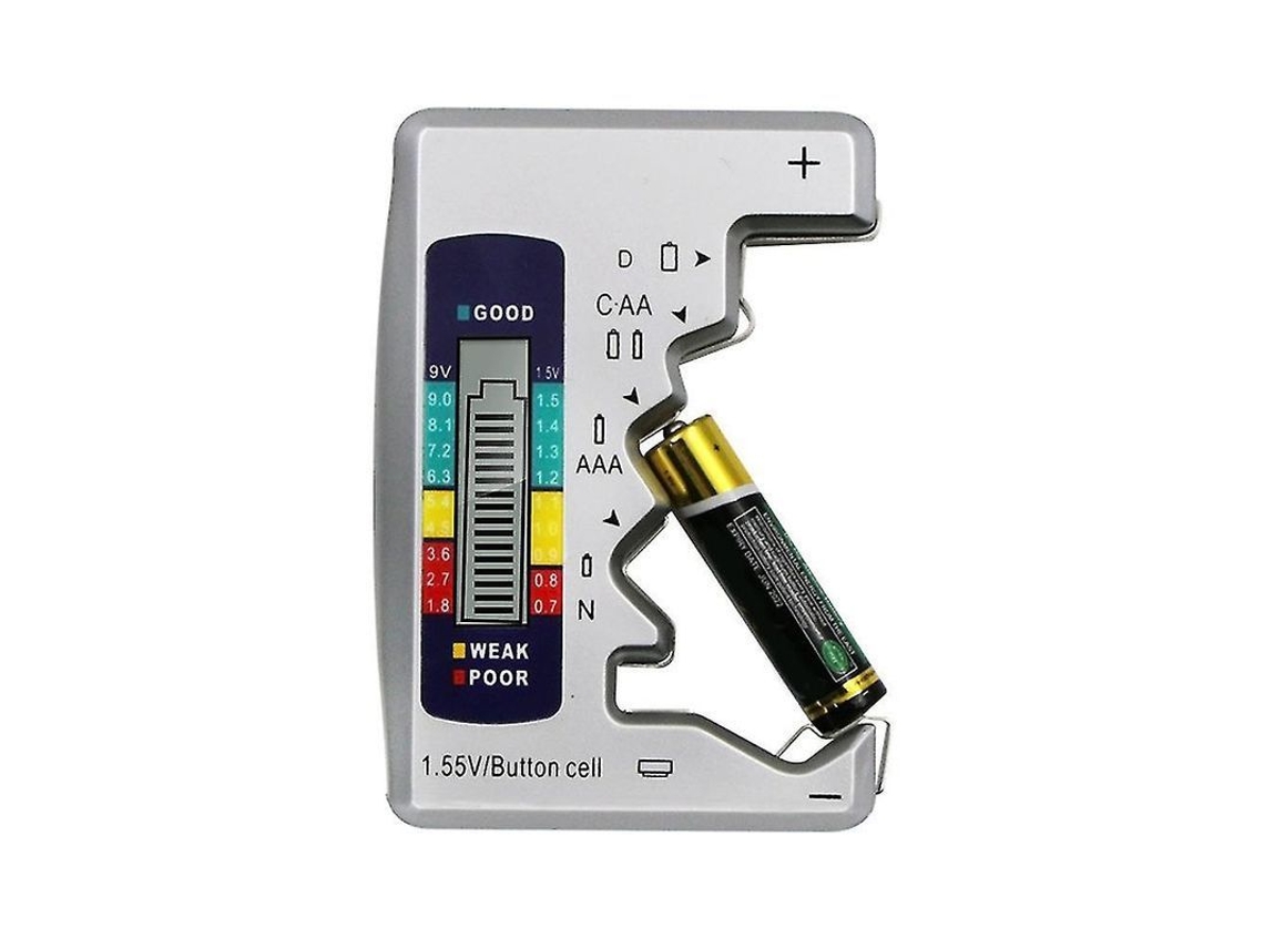 2026 testador Universal de Baterias para Aa Aaa C D N 1.55v 9v Botão Pilha
