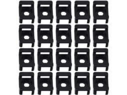 Presilhas De Cabo Tipo Sela Fáceis De Instalar Em Nylon Preto, Pacote Com 100 Unidades.