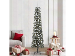 Vidaxl Árvore De Natal Artificial Verde 210 Cm Pvc, Plástico E Aço