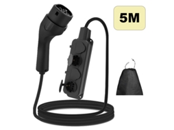 Adaptador V2l Descarga Tipo 2, 16a 4kw, Régua 4 Tomadas Eu para Byd, Tesla Model Y, Kia Ev6, Cabo 5m SZSMART
