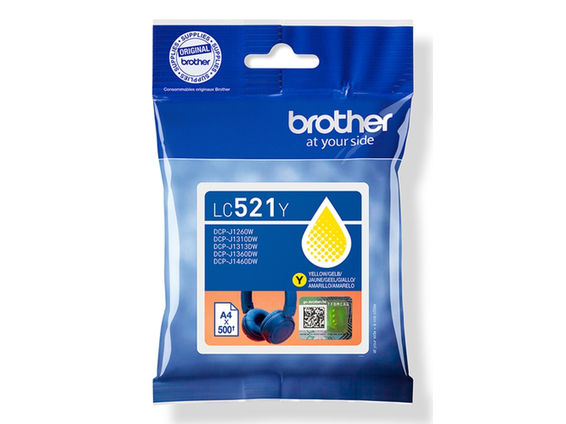 Tinteiro BROTHER LC521Y Amarelo