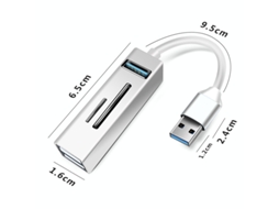 Estação De Acoplamento Usb 3.0 Multifuncional, Alta Velocidade De Transferência, Plug And Play, Cinco Em Um.