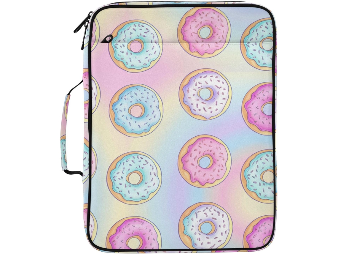 Pasta Organizadora Expansível Sweet Donuts Com 7-camadas Em Formato De Sanfona, Impermeável, Ideal Documentos