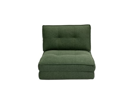 Sillón Convertible 1 Plaza En Tela Verde Caqui Sally Miliboo